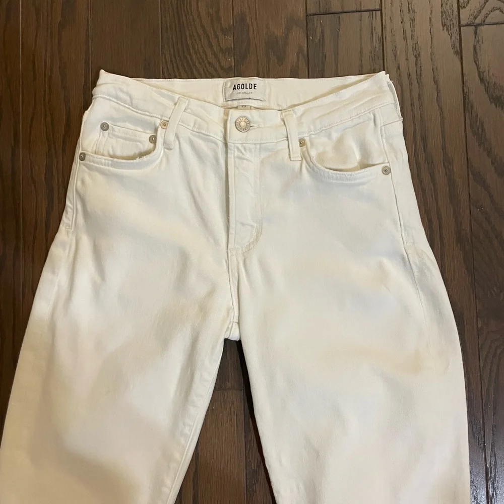 AGOLDE WHITE TONI JEANS SIZE 25